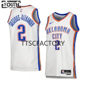 Camiseta Niños Oklahoma City Thunder Shai Gilgeous-Alexander 2 Nike 2022-23 Association Edition Blanco Swingman